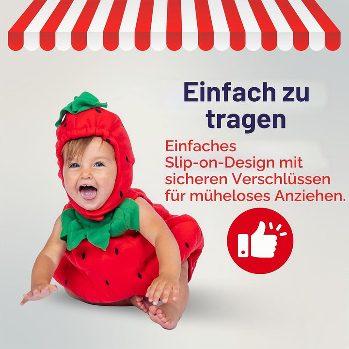 Dress Up America Süsses Baby-Erdbeer-Kostüm 6-12 Monate (Gewicht: 7-95 kg Höhe: 61-71 cm), 6-12 Mona
