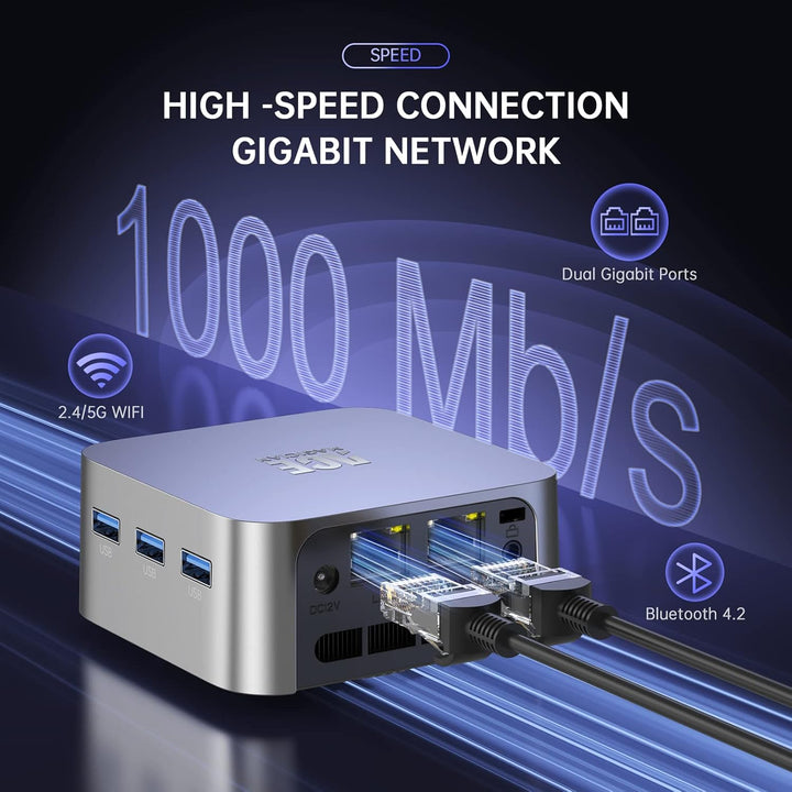 ACEMAGICIAN V1 Mini PC Ιntel Twin Lake N150(Bis zu 3,6 GHz),8GB DDR4 256GB M.2 2280 SSD Micro Deskto