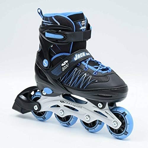 SMJ sport Kinder 2IN1 Inlineskates Schlittschuhe Verstellbar Inliner ABEC7 Jack 38-41, 38-41