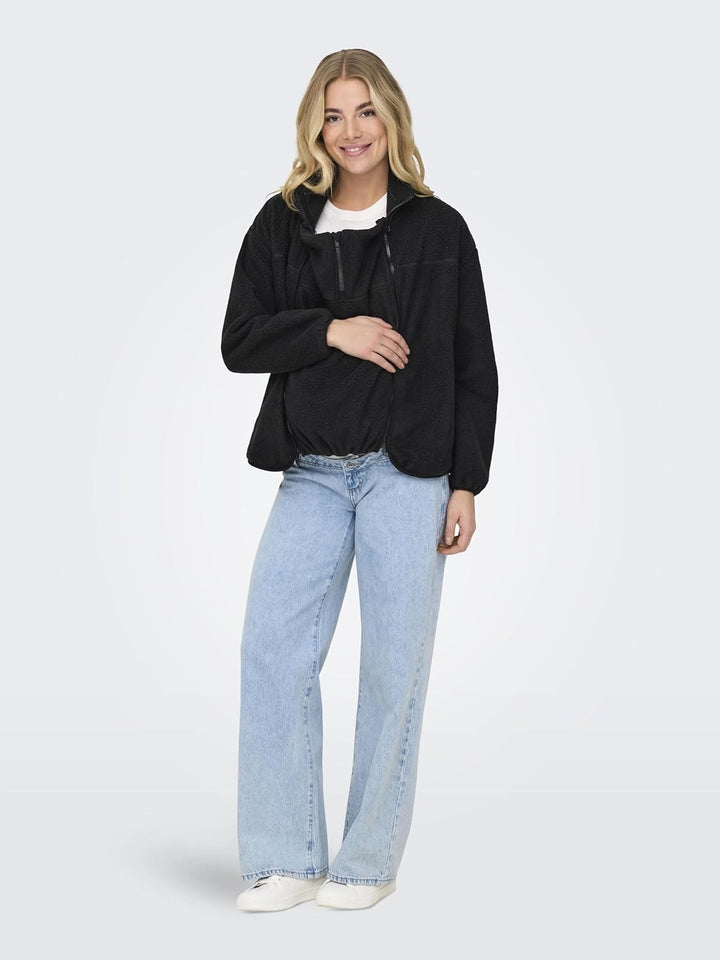 ONLY Female Teddyfell Jacke OLMmama,memberdays_cc,memberdays_cc_callout Teddyfell Jacke Schwarz XXL,
