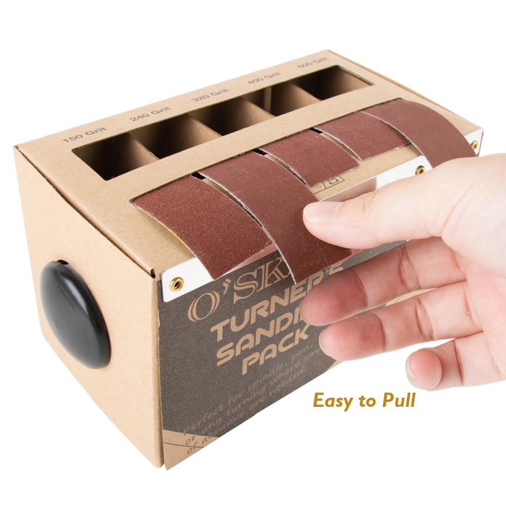 O'skool Schleifpapier Rolle Set mit Spender,Schmirgeltuchrolle für Möbelreparatur,Metall Holzverarbe