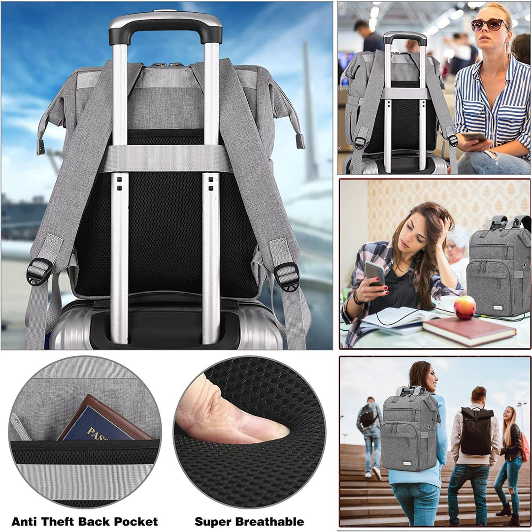 Stricktasche Rucksack, Garnaufbewahrung, Organizer, Reise-Häkeltasche mit USB-Ladeanschluss, grosse