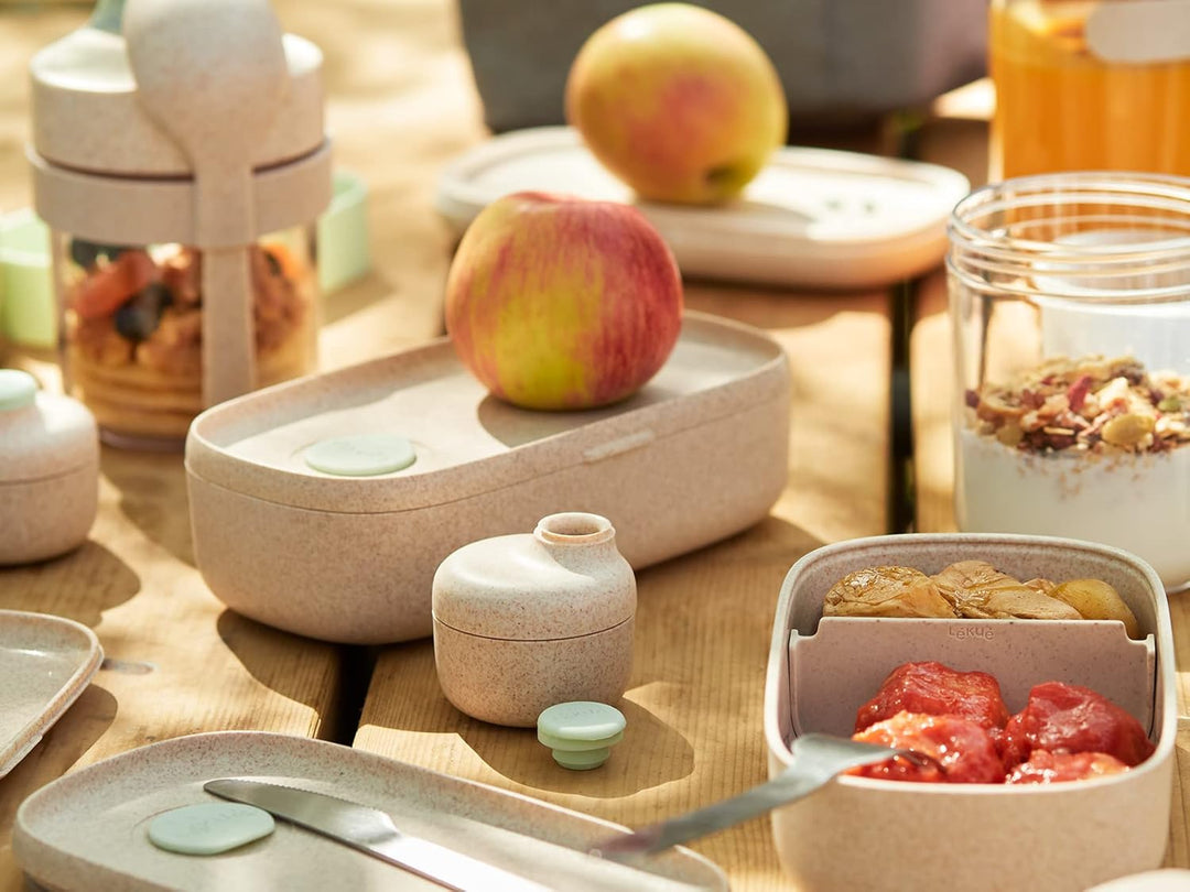 Lékué Lunchbox Individual to Go Organic, Beige, 500 ml Einzelzimmer Beige, Einzelzimmer Beige