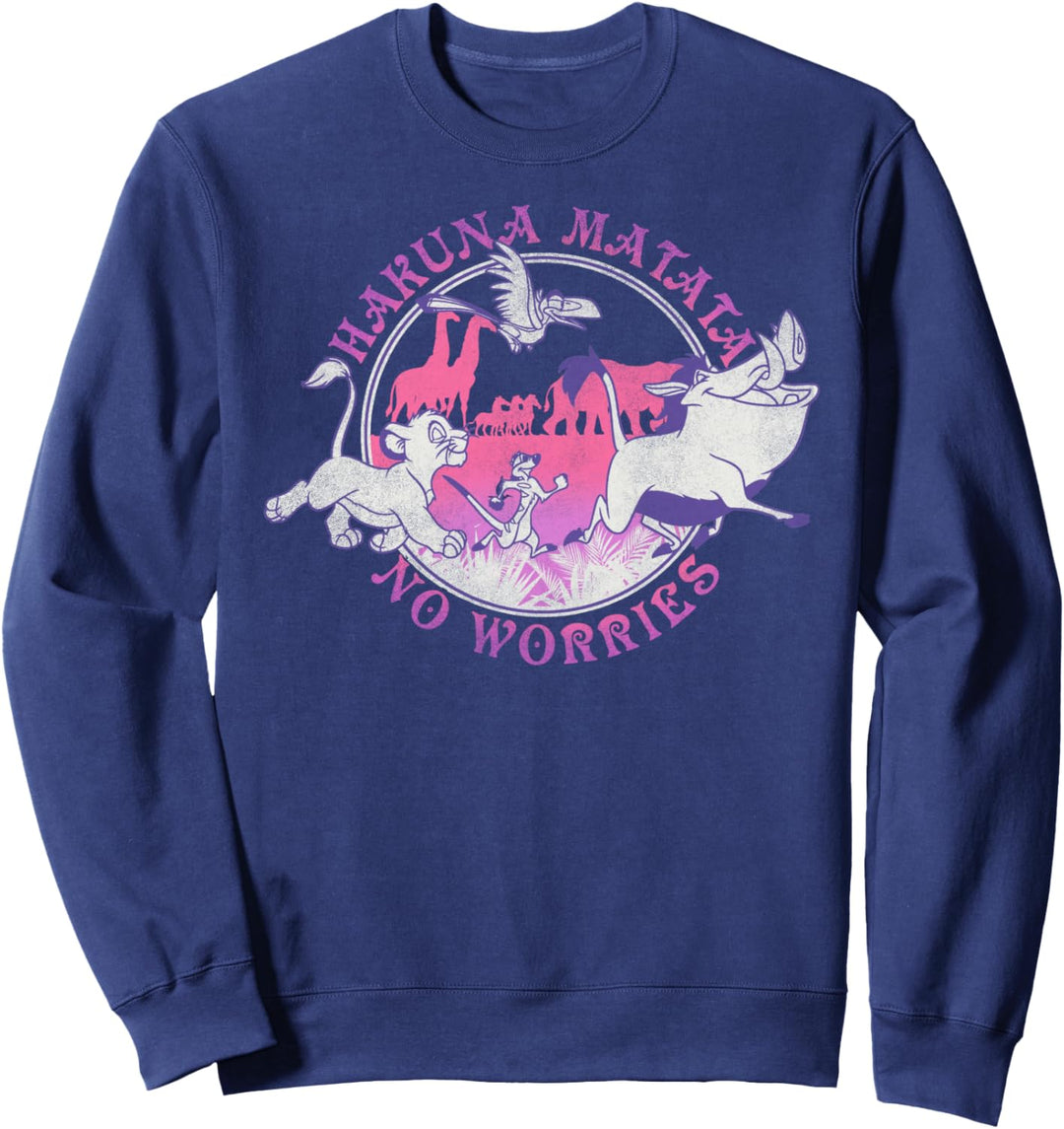 Disney Lion King Hakuna Matata Circle Portrait Logo Sweatshirt