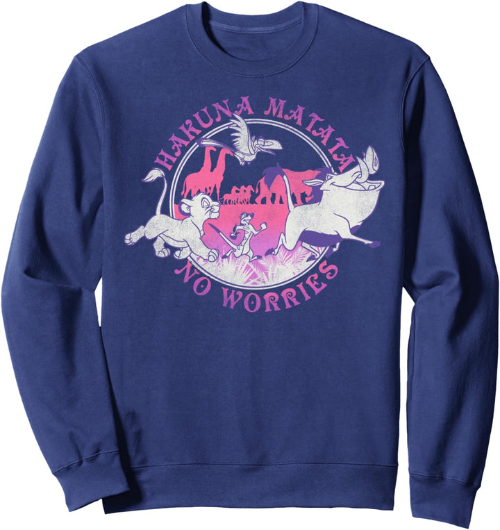 Disney Lion King Hakuna Matata Circle Portrait Logo Sweatshirt