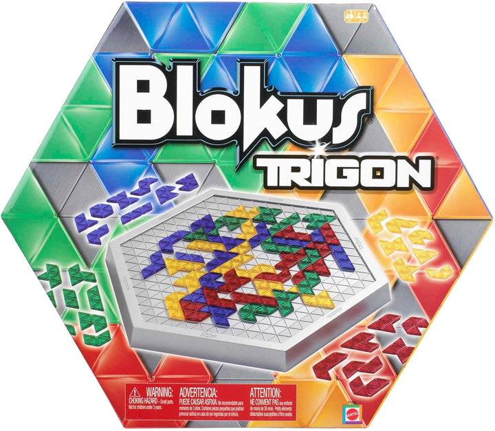 Mattel Games Blokus Trigon - neue Variante des klassischen Strategiespiels, dreieckige Trigon-Steine