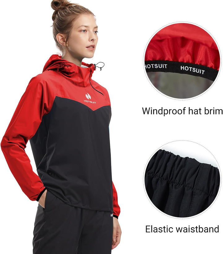 HOTSUIT Schwitzjacke/Schwitzanzug Damen Sauna Trainingsanzug Sportanzug Schwitzanzug Fitness Trainin