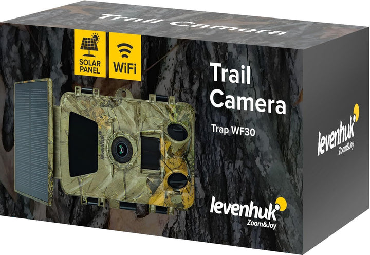 Levenhuk Trap WF30 Wildkamera – 60MP 5K Tierkamera mit Nachtsicht, PIR Bewegungsmelder, IR/Farbmodus