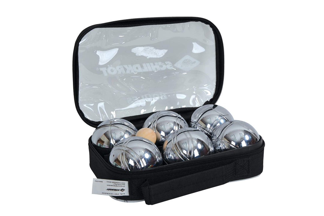 Schildkröt Boule, Boccia, Petanque Set, 2X 3 Stahlkugeln, 1x Zielkugel inkl. Abstandsmesser, in wied