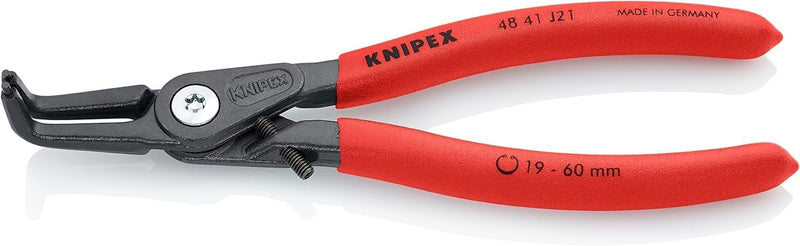 Knipex Präzisions-Sicherungsringzange für Innenringe in Bohrungen grau atramentiert, mit rutschhemme