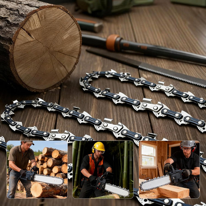 3er-Pack Sägekette 35cm (14 in) 3/8" LP 1.1mm 52 TG Kettensäge Kette für Elektro, Sägekette Kompatib