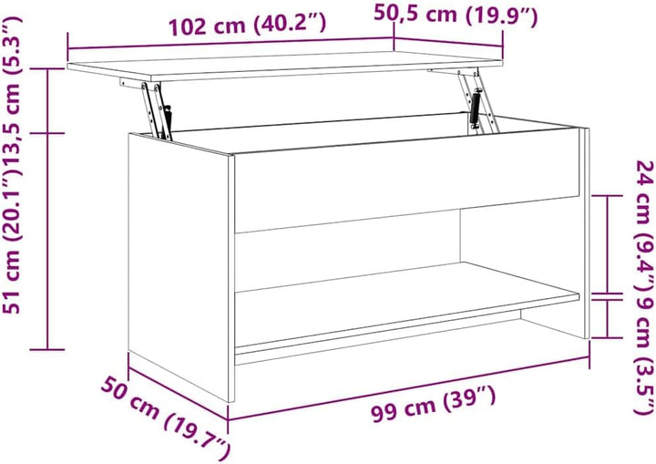 vidaXL Couchtisch Wohnzimmertisch Sofatisch Kaffeetisch Beistelltisch Tisch Wohnzimmer Teetisch Räuc