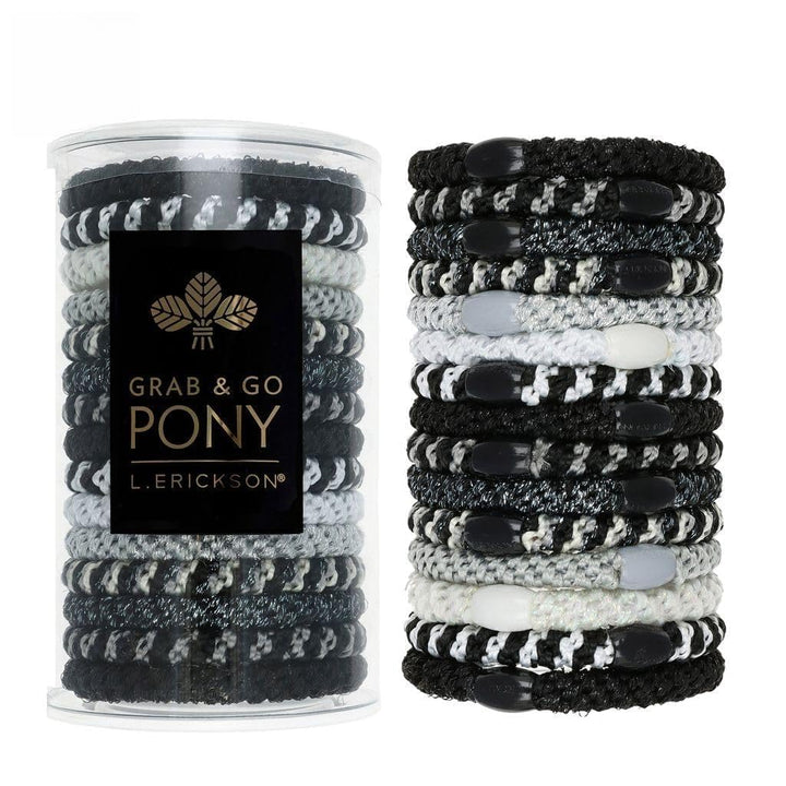 L. Erickson Grab &amp; Go Pony Tube, Black Opal Schwarz, Schwarz