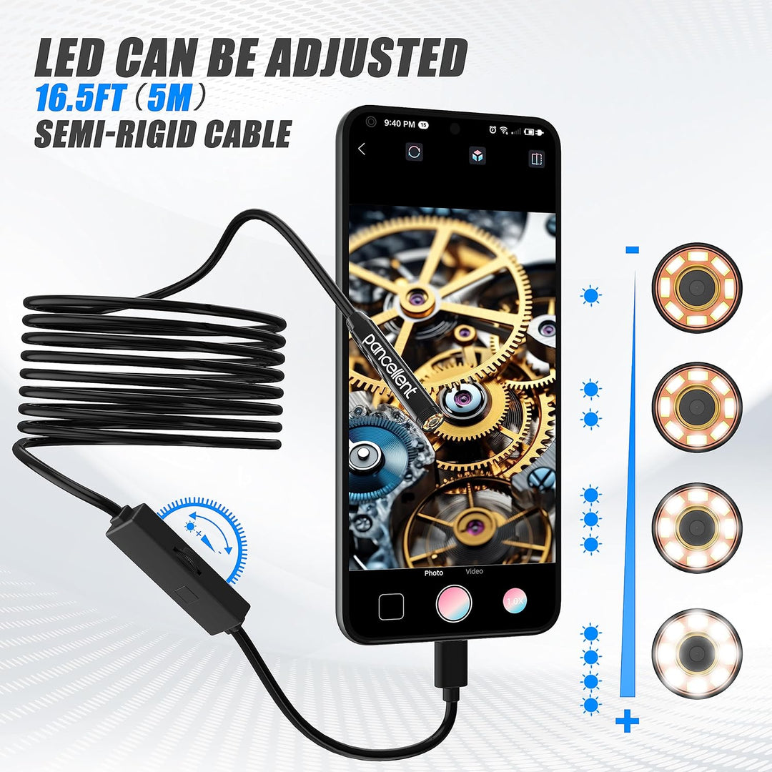 1920P HD Snake Inspektion Endoskop, pancellent Typ C Endoskop, Scope Kamera mit 8 LED Leuchten für A