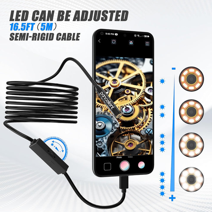 1920P HD Snake Inspektion Endoskop, pancellent Typ C Endoskop, Scope Kamera mit 8 LED Leuchten für A