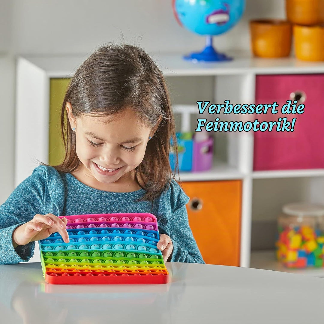 Learning Resources Sensorik-Poppit Hunderter-Zahlenbrett, drücken und zählen, Stressabbau-Spielzeug