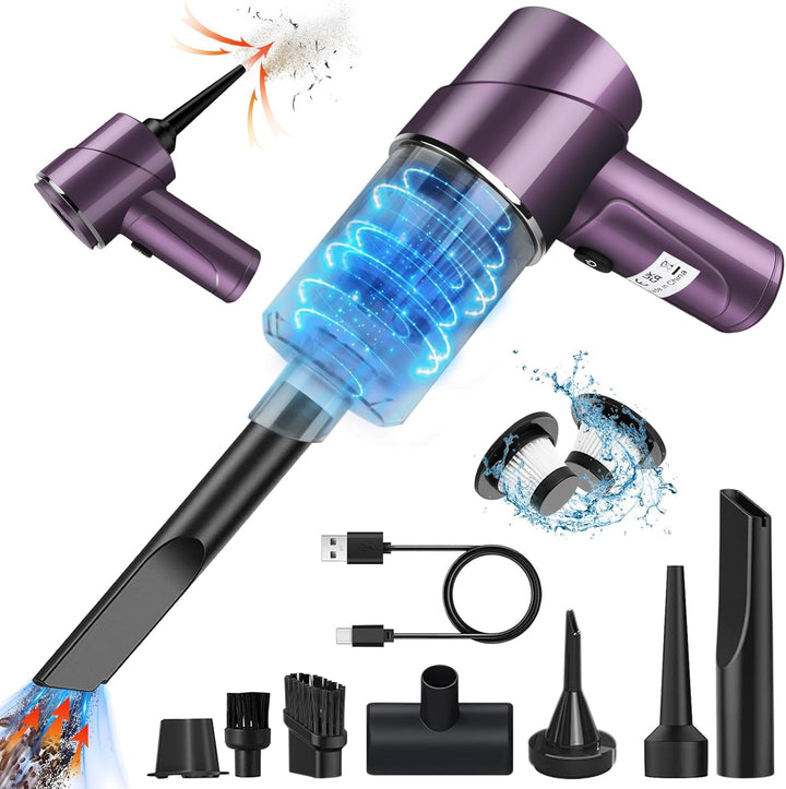 Handstaubsauger Akku Kabellos 9000Pa Mini Staubsauger Auto Wiederaufladbar mit 120W/12V High Power,S