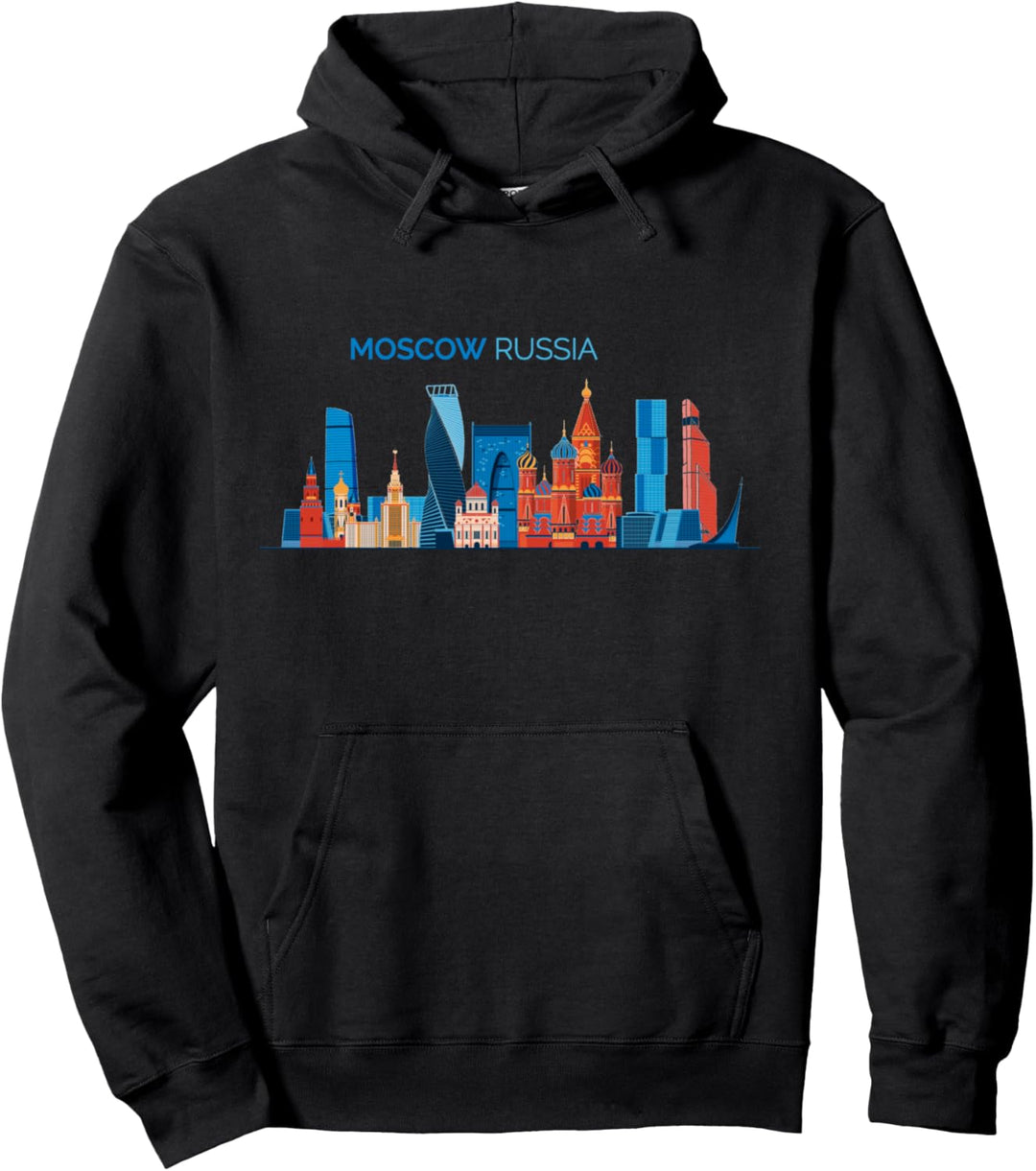 Skyline Moskau Vintage Russisch Souvenir Russland Pullover Hoodie