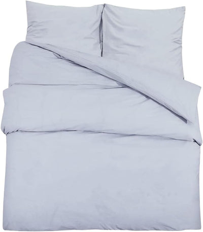 homiuse Bettwäsche-Set Grau 155x220 cm Baumwolle Bettwäsche Winter Kuschel Bettwäsche Baumwolle Bett