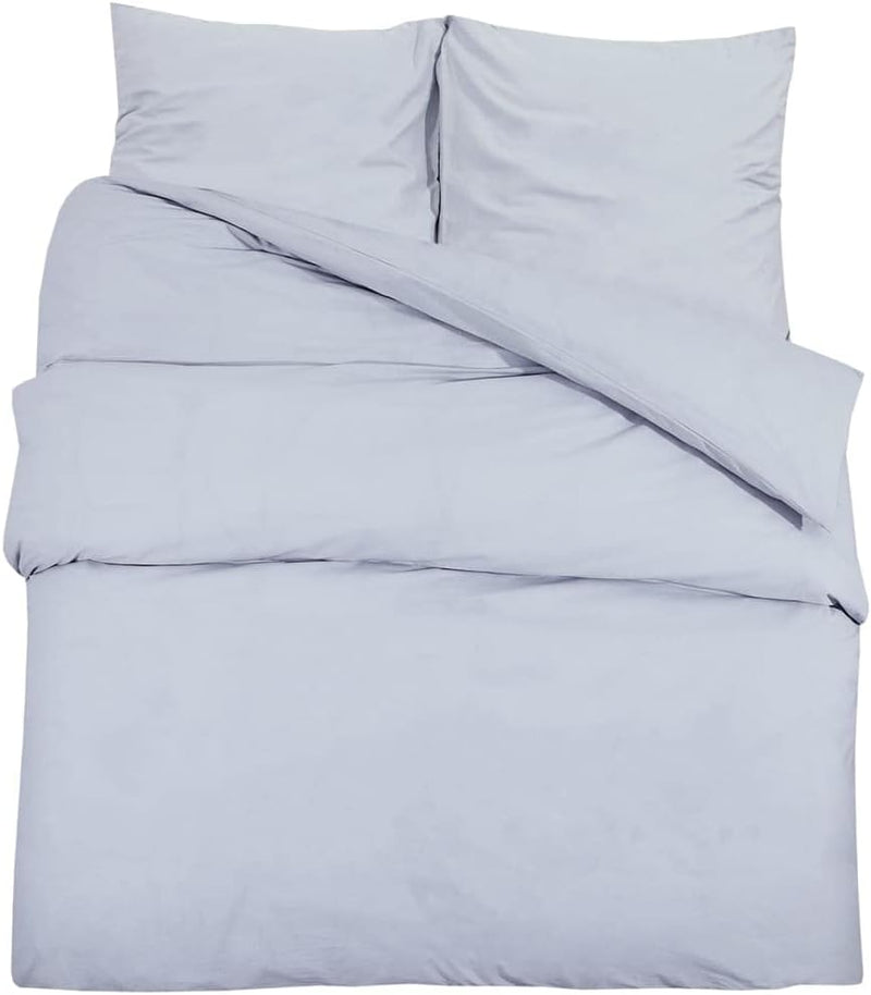 homiuse Bettwäsche-Set Grau 155x220 cm Baumwolle Bettwäsche Winter Kuschel Bettwäsche Baumwolle Bett
