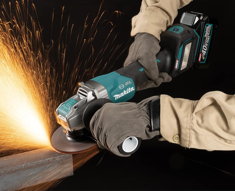 Makita GA044GZ Akku-Winkelschleifer 40V max. (ohne Akku, ohne Ladegerät), Petrol, Schwarz