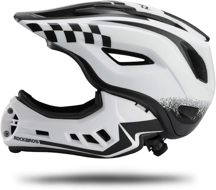 ROCKBROS Downhill Helm Kind Fahrrad Kinderhelm Integralhelm Fullface S 48-53cm M 53-58cm Jungen Mädc