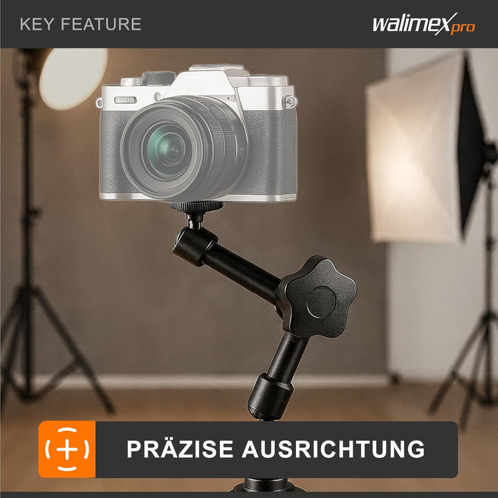 Walimex Pro Swivel Arm Magic 18 DSLR-Gelenkarm (Auslegearm für Videostative, DSLR Rigs, Dollys und A