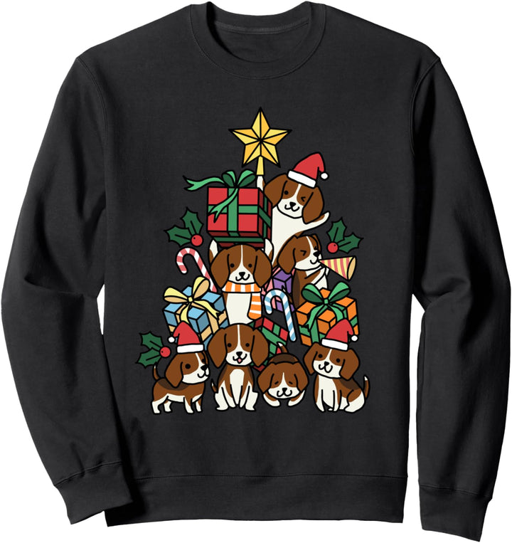 Weihnachtsbaum Beagle Hund Sweatshirt
