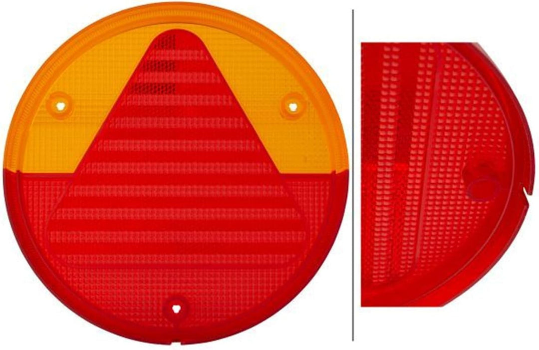HELLA - Heckleuchte - Hybrid - 12V - Anbau/geschraubt - Lichtscheibenfarbe: rot/gelb - LED-Lichtfarb