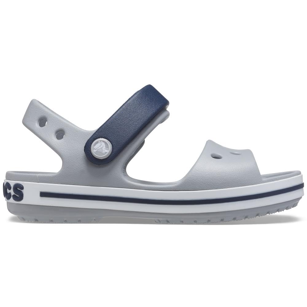 Baya Lined Fuzz-Strap Clog 19/20 EU Light Grey Navy, 19/20 EU Light Grey Navy