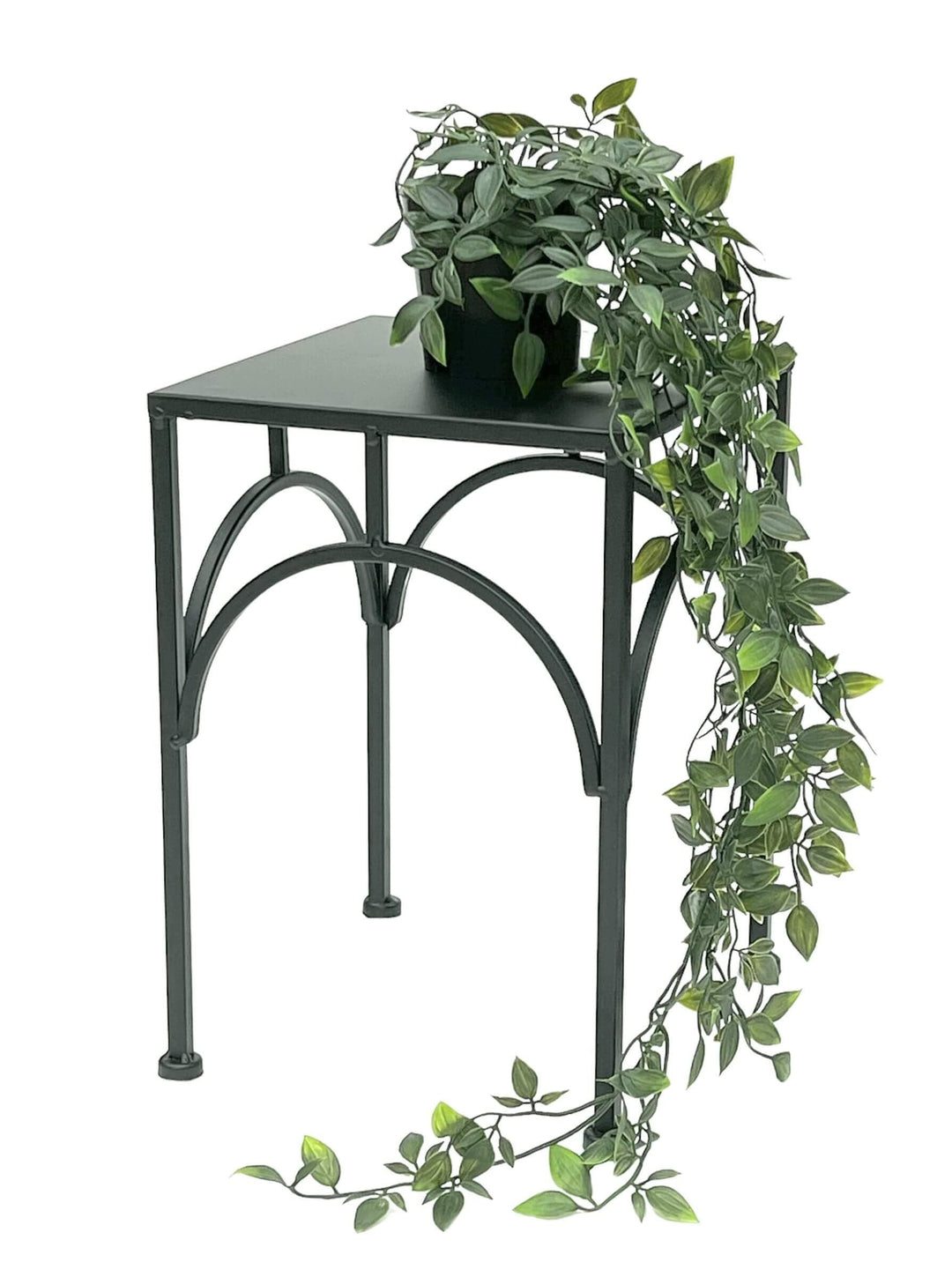 DanDiBo Blumenhocker Metall Schwarz Eckig Blumenständer Beistelltisch 96449 Blumensäule Pflanzenhock