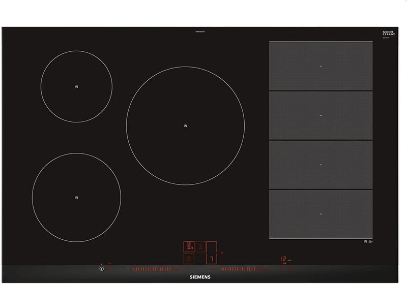Siemens EX875LVC1E iQ700 Induktionskochfeld (autark), 80 cm breit, mit Rahmen aufliegend, powerBoost