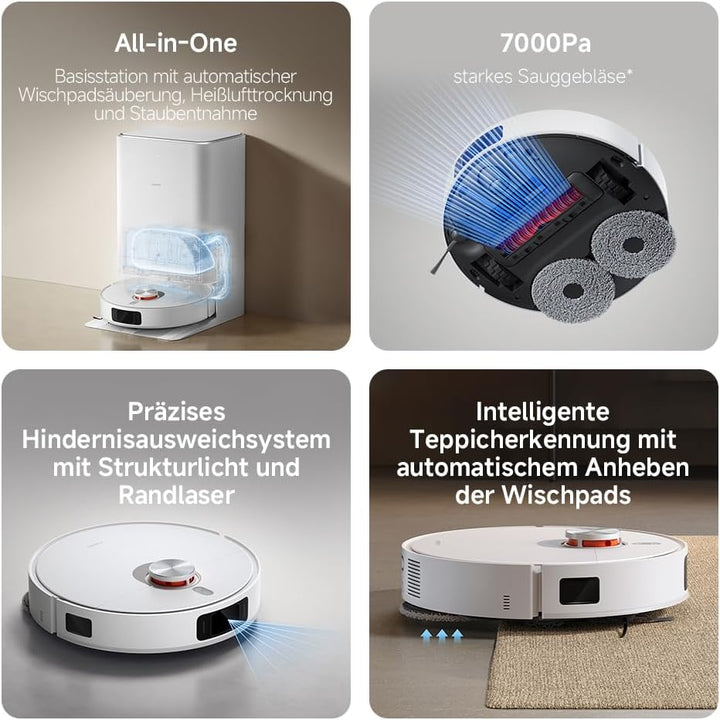 Xiaomi Robot Vacuum X20 Pro – 7000 Pa Saugleistung, duales Moppsystem, 75 Tage Staubbehälterkapazitä