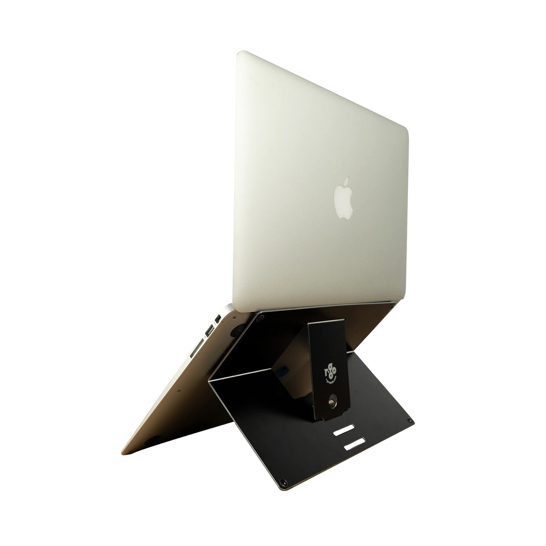 R-Go Tools Supporto Per Laptop R-Go Riser Fissabile, Regolabile, Integrato Con Il Laptop, Alluminio,