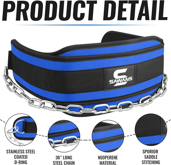 Dip-Gürtel mit 91,4 cm Heavy Duty Bodybuilding Gewichtheben Dip Stahlkette für Klimmzüge Übung Fitne