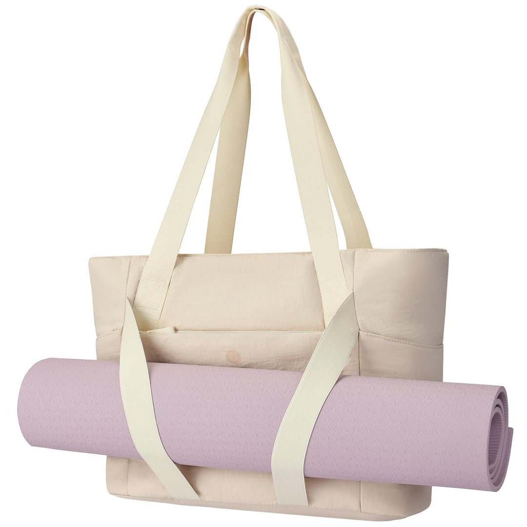 Axcone Tragetasche für Damen mit Reissverschluss,Gesteppte Tragetasche,Sporttasche mit Yogamatten-Gu