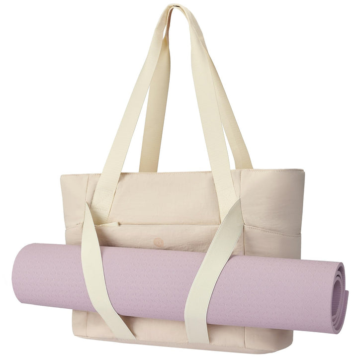 Axcone Tragetasche für Damen mit Reissverschluss,Gesteppte Tragetasche,Sporttasche mit Yogamatten-Gu