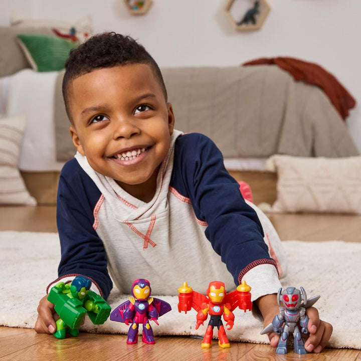 Iron Man und Seine fantastischen Freunde Marvel Iron Armor 4-er Pack, Coole Actionfiguren zum Sammel