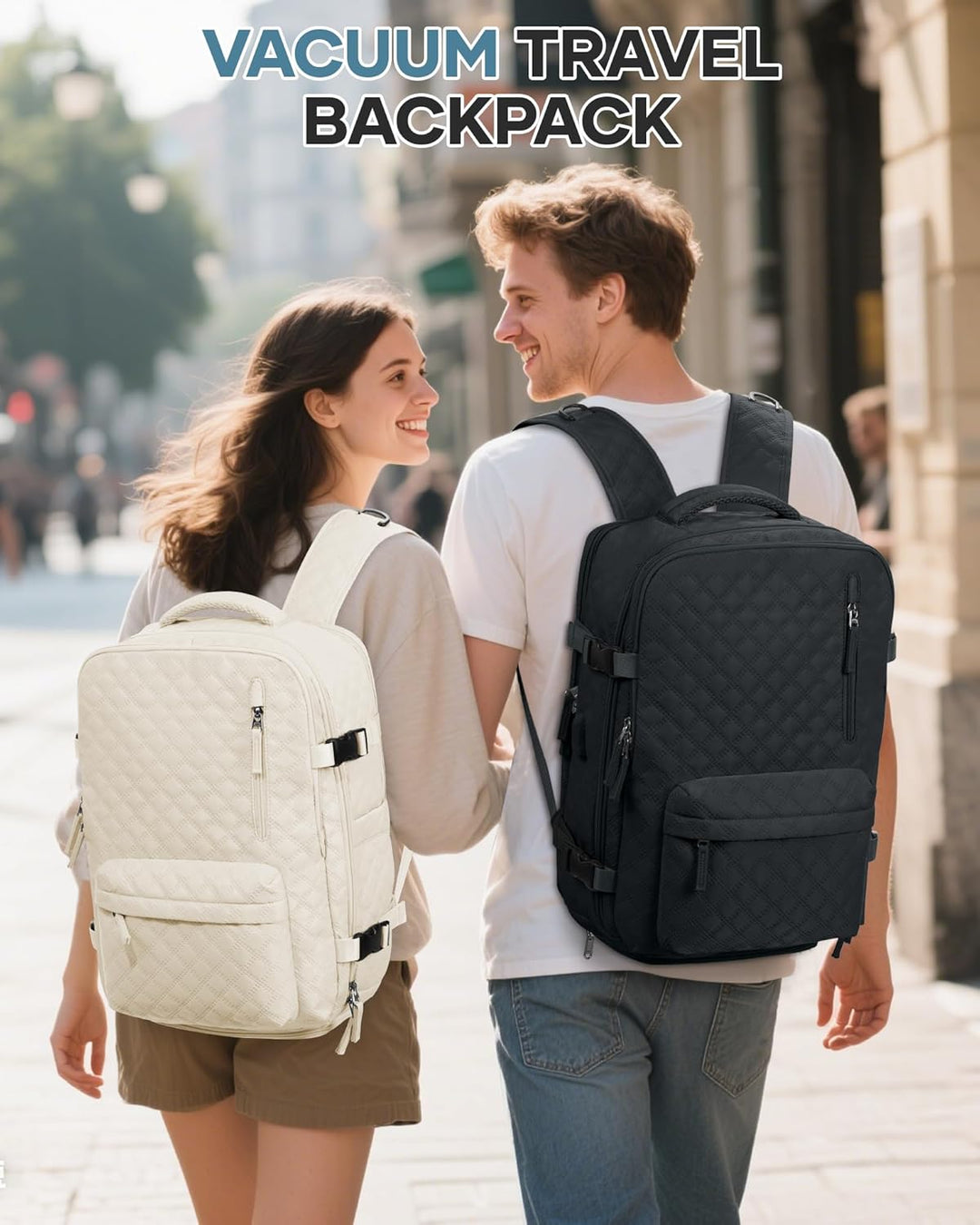 BJLFS Vakuum Rucksack Handgepäck Flugzeug Ryanair 40x20x25 Rucksack mit pumpe Airback-Handgepäck Dam