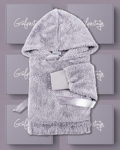 Gräfenstayn® Flauschige Sherpa Hoodie Decke mit Ärmeln & Kapuze - Öko-tex Standard 100 - tragbare Ku