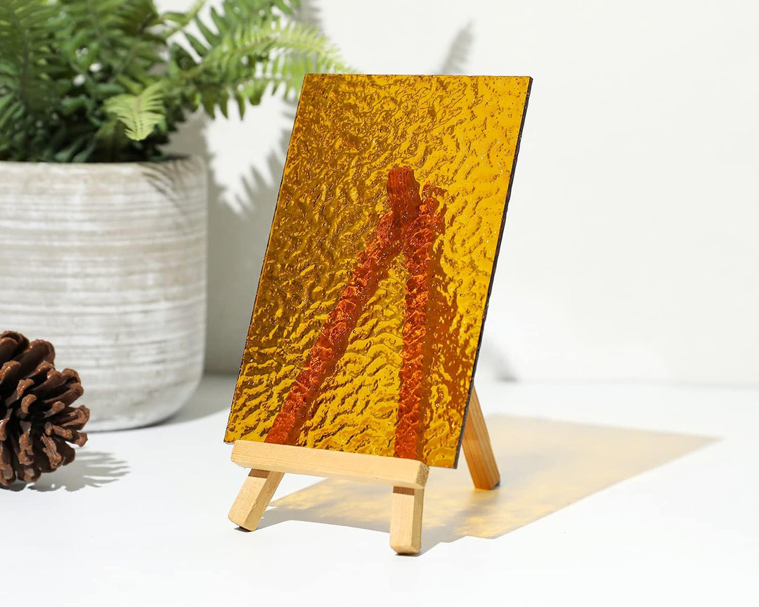 Lanyani 10 Blatt transparente Buntglasplatten, 10,2 x 15,2 cm, farbiges strukturiertes Kathedralglas