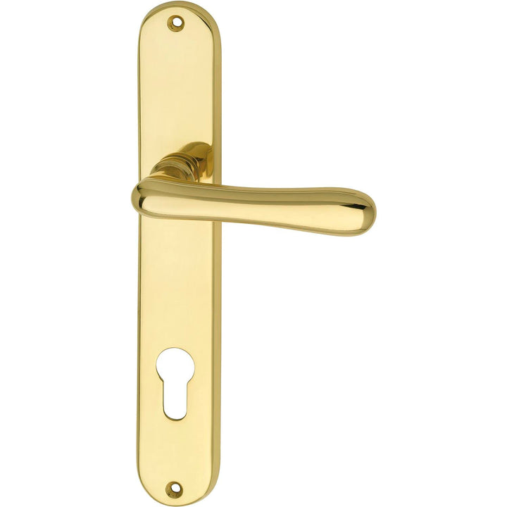 Marchesi 1022.15A.002.M Drückergarnitur ELEGANT 22-auf Langschild Profilzylinder Entfernung 88mm, fü