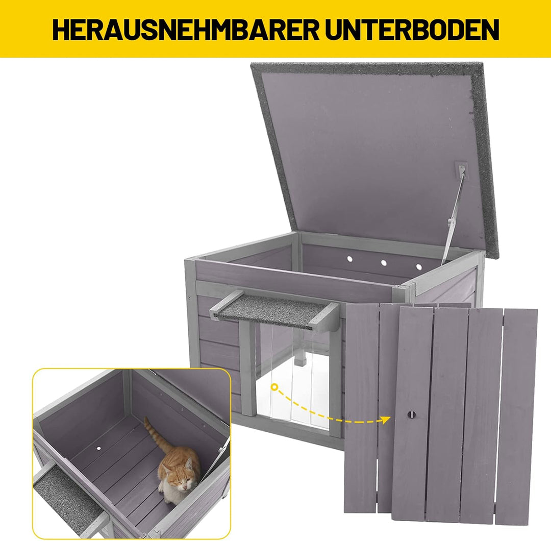 Hundehaus Katzenhaus für Den Aussen- und Innenbereich mit Wasserdichtem Dach, Auch für Andere Kleint