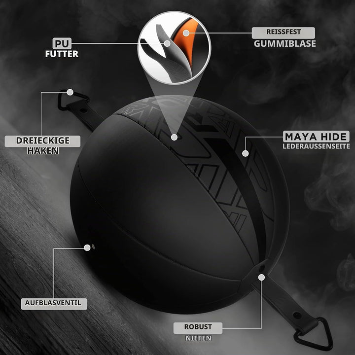 RDX Boxen Doppelendball, 70CM Reflex Speed Ball mit 48" dehnbarer Bungee Schnur Hängend, Punchingbal