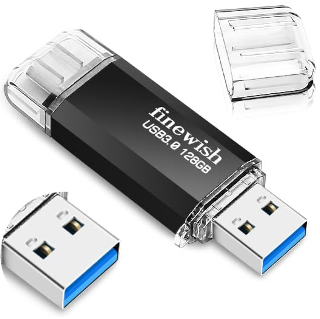 USB C Stick 128GB Speicher 40 MB/s Dual-Laufwerk Typ C + USB 3.0 Flash Drive-Speicherstick Memory St