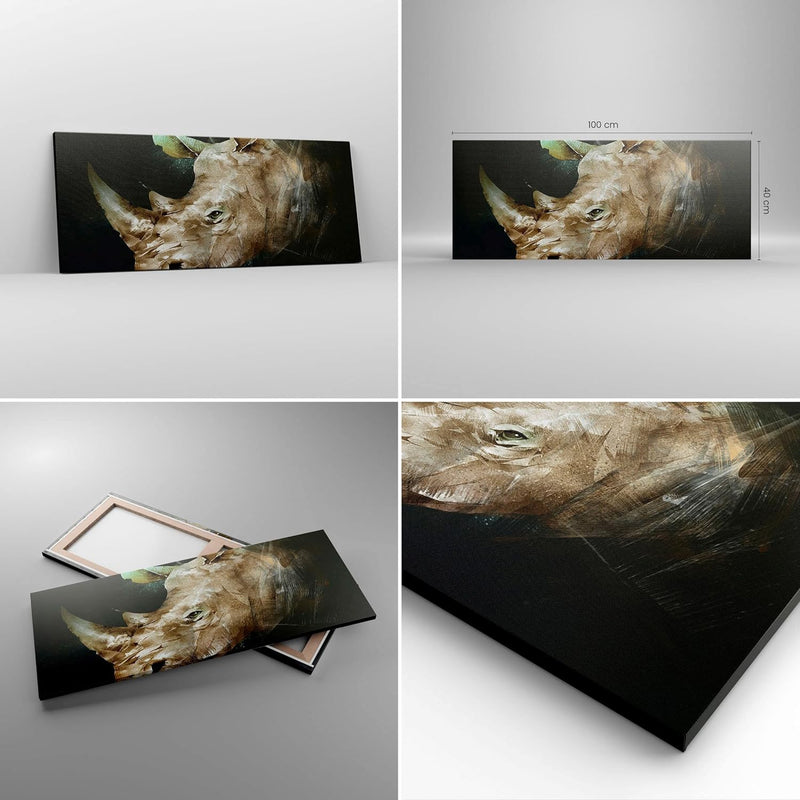 Panorama Bilder auf Leinwand 100x40cm Leinwandbild Tier Abstraktion Gross Wanddeko Bild Schlafzimmer