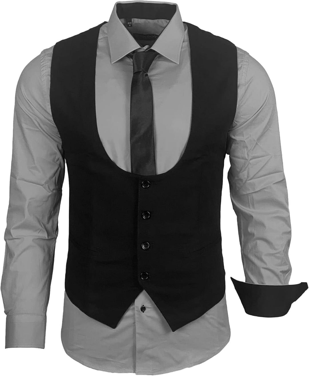 Herren Hemd Weste Krawatte Set Business Anzugweste Westen Slim Fit Smoking Frack Business Herrenanzu