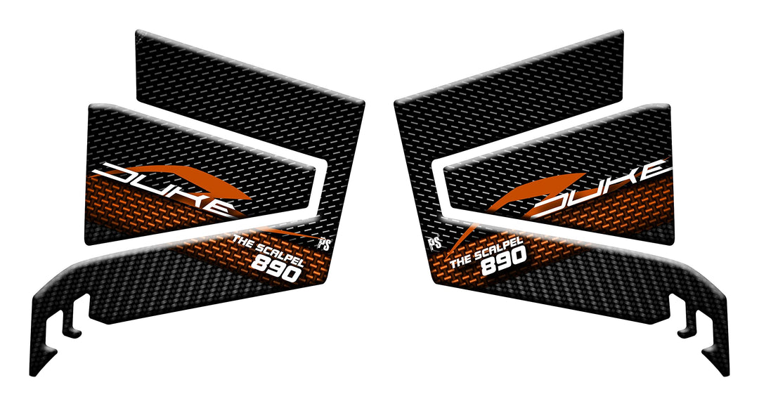 Paraserbatoio.it Aufkleber mit 3D-Effekt, Tankschutz aus Harz, kompatibel mit KTM Duke 890 Racing, s