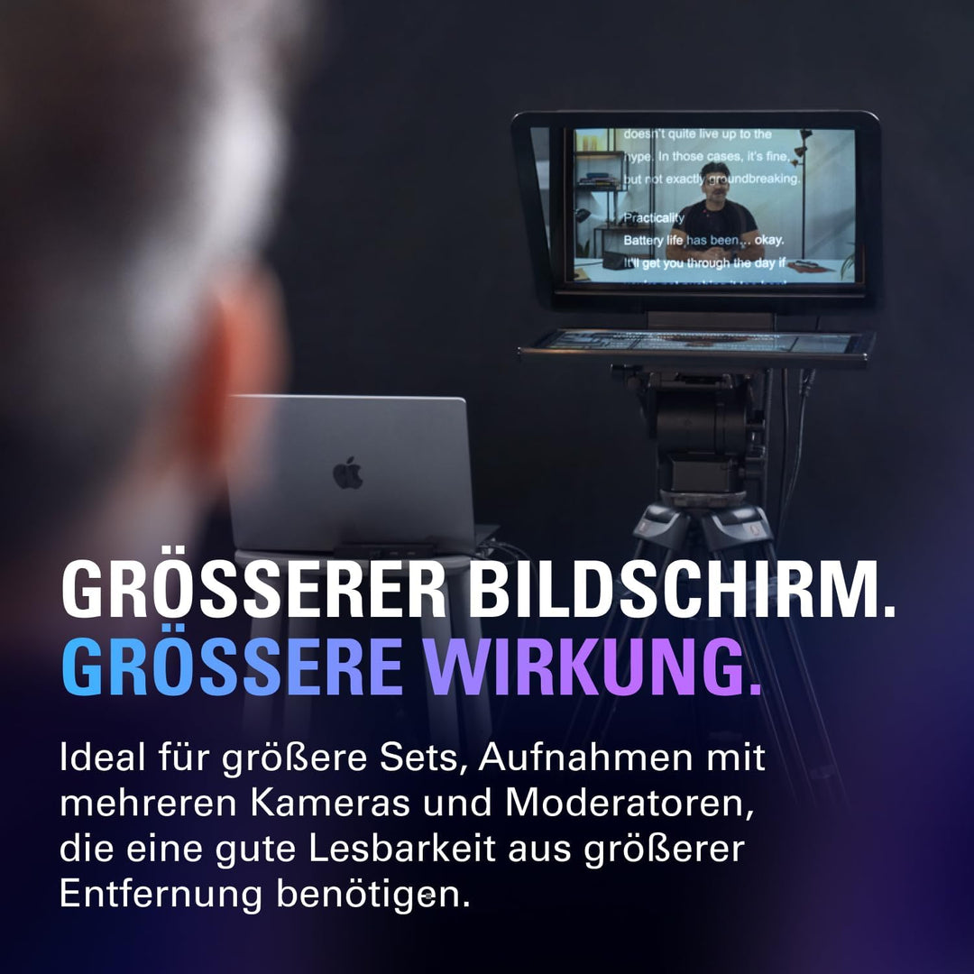 Elgato Prompter XL – Teleprompter in voller Grösse mit abnehmbarem Display, Monitor für Videokonfere