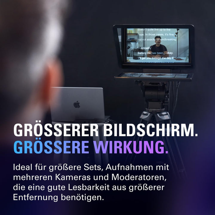 Elgato Prompter XL – Teleprompter in voller Grösse mit abnehmbarem Display, Monitor für Videokonfere